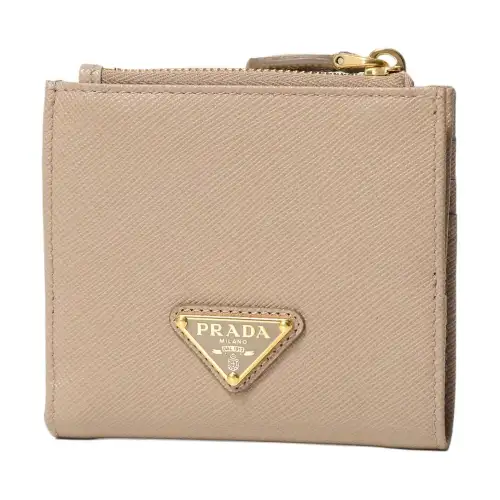 PRADA Saffiano Calfskin Wallet Women's Pink