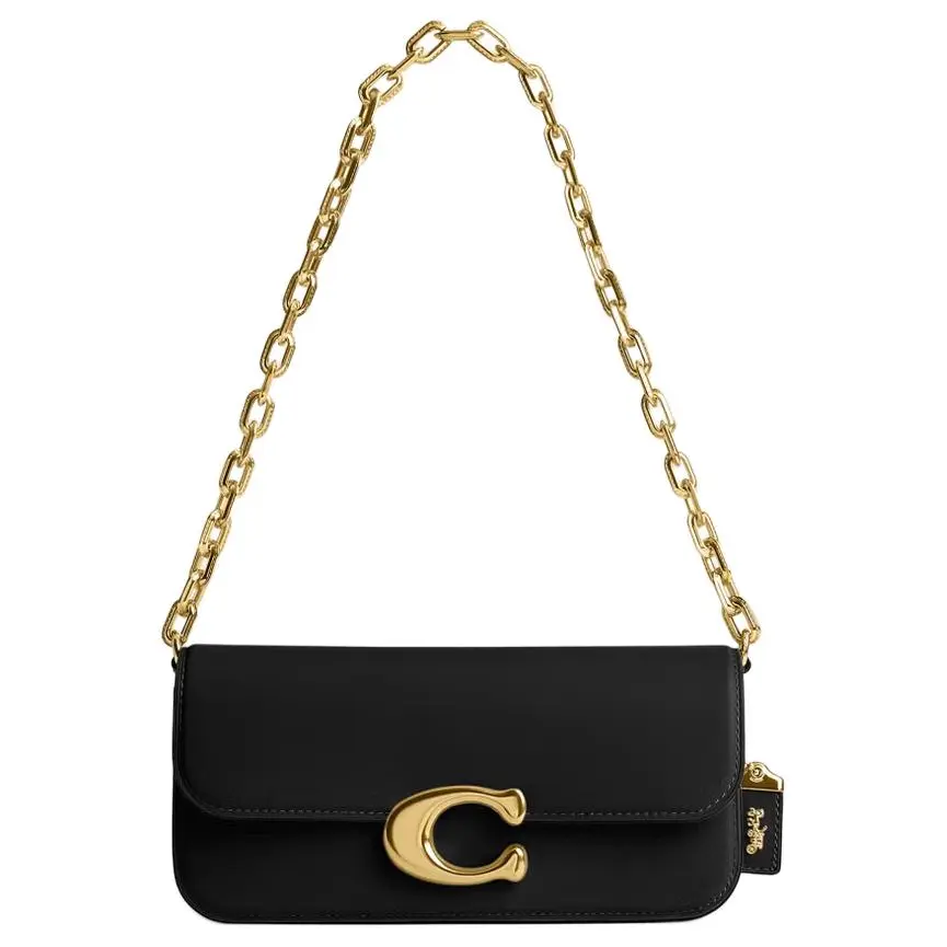 COACH IDOL Cow Leather Portable Crossbody Bag, Shoulder Bag Medium Women's Black