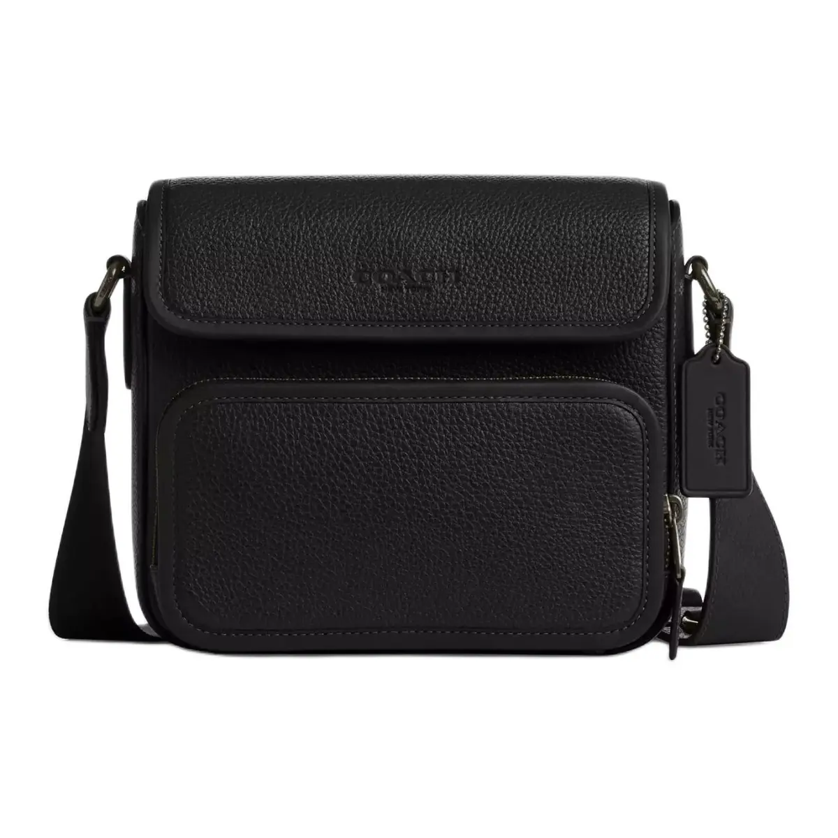 COACH Sullivan Leather Shoulder Bag Small Men's Black