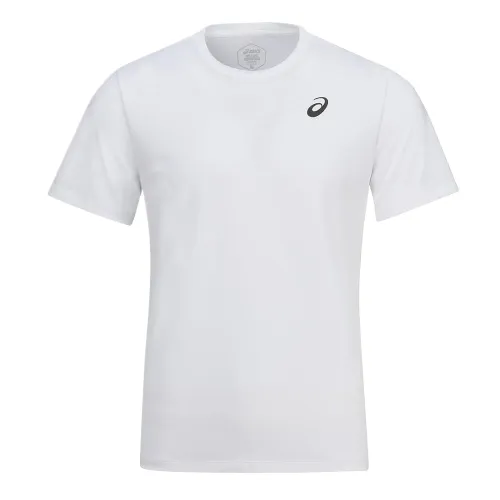 ASICS T Shirts Unisex White Crew Neck Moderate