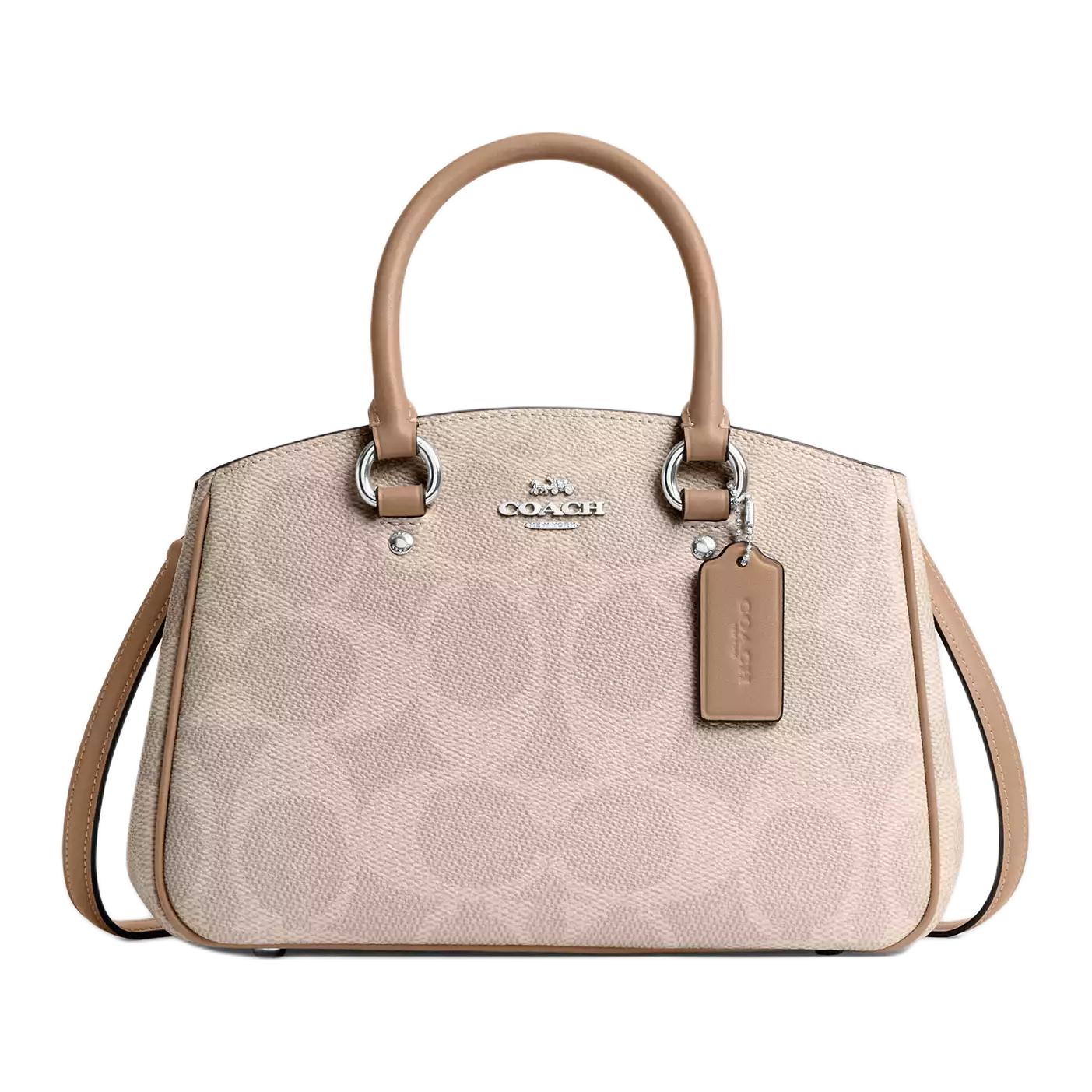Женская сумка COACH Savannah 29 (желто-серая)