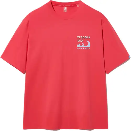FILA T Shirts Unisex Red Crew Neck