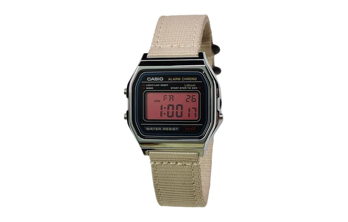 CASIO Custom Collection Quartz Movement Nylon Strap Watch Men's Watches Black Dial