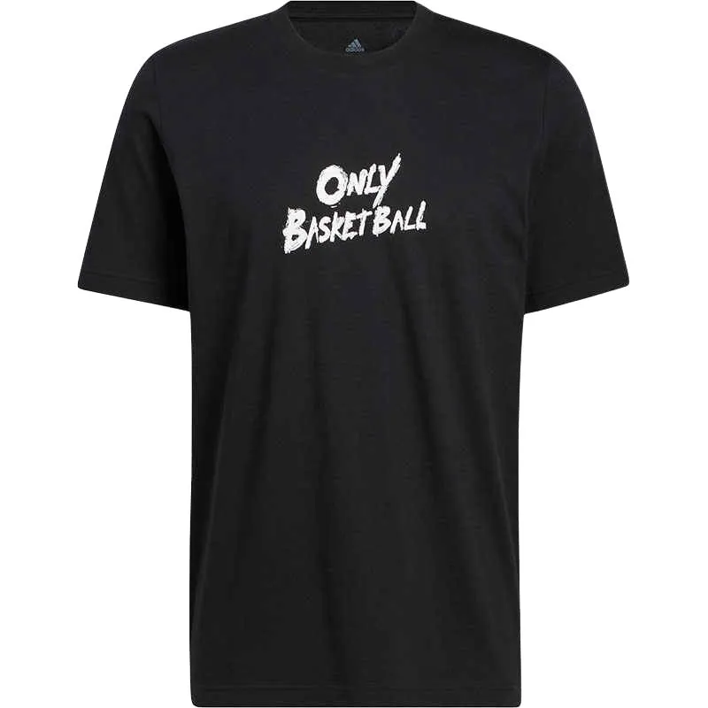Adidas T-Shirts Men's Black Crew Neck Thin Straight Fit