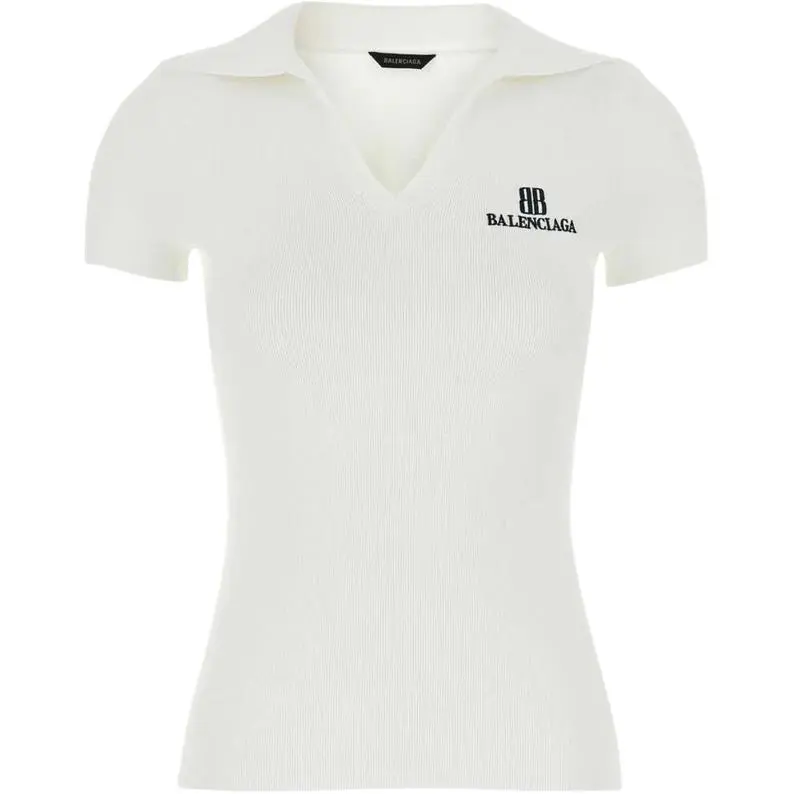 Balenciaga Logo Embroidered Polo Shirt