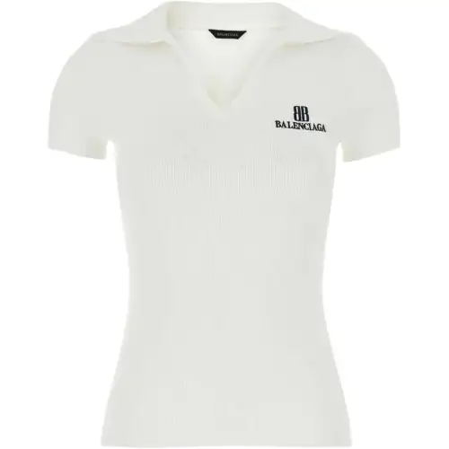 Balenciaga Logo Embroidered Polo Shirt