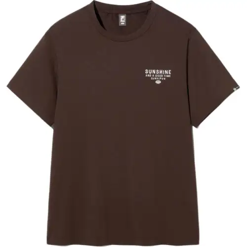 FILA T Shirts Unisex Brown Crew Neck