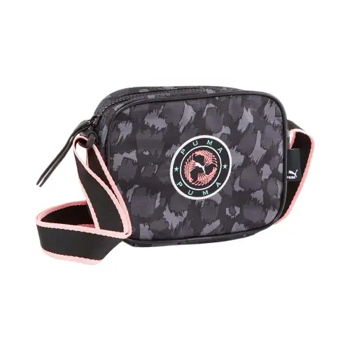 PUMA Polyester Shoulder Bag, Crossbody Bag Women's Black Print