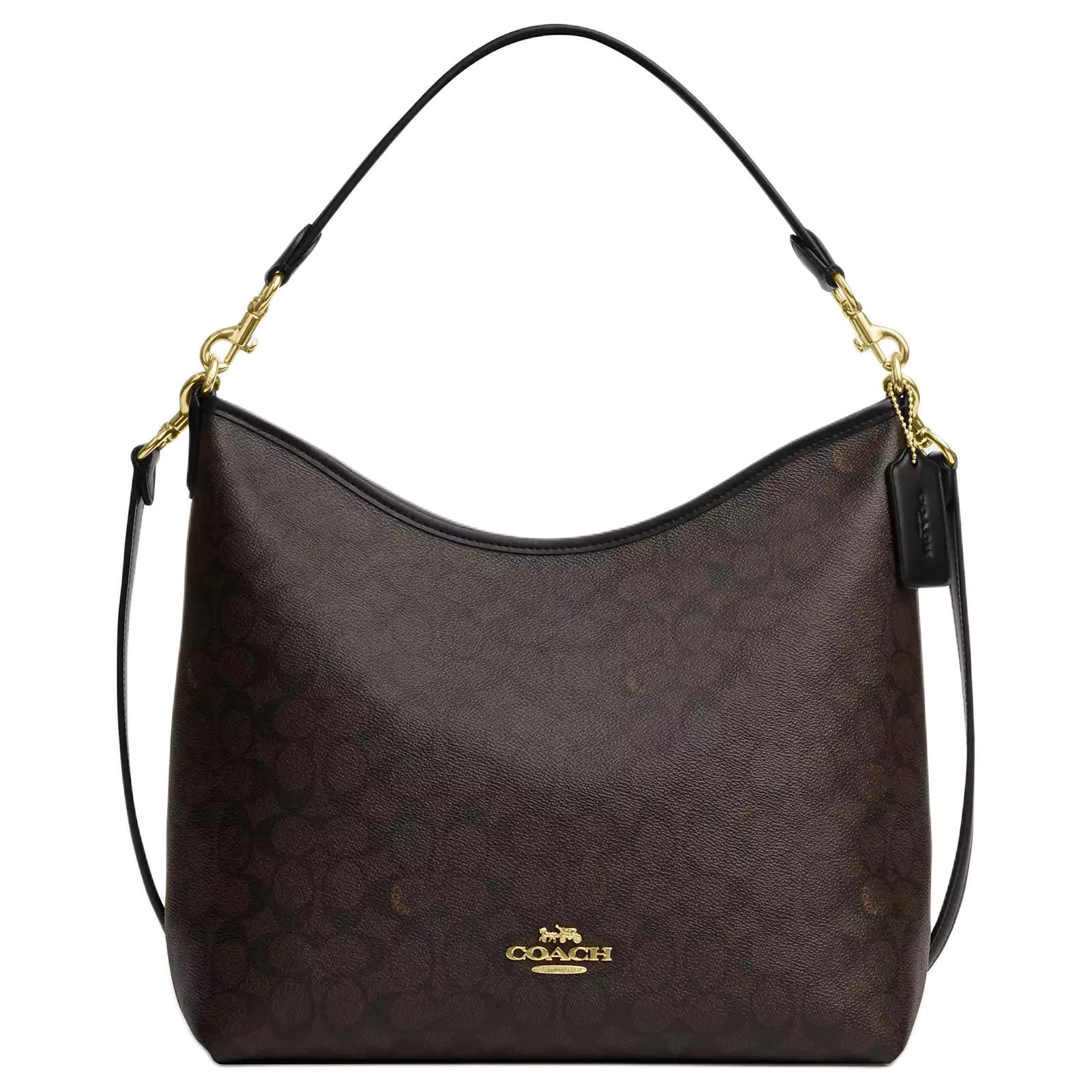 Женская сумка COACH Laurel 36 (коричнево-черная)