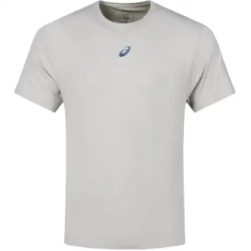 ASICS T Shirts Men's Light Gray Crew Neck Moderate