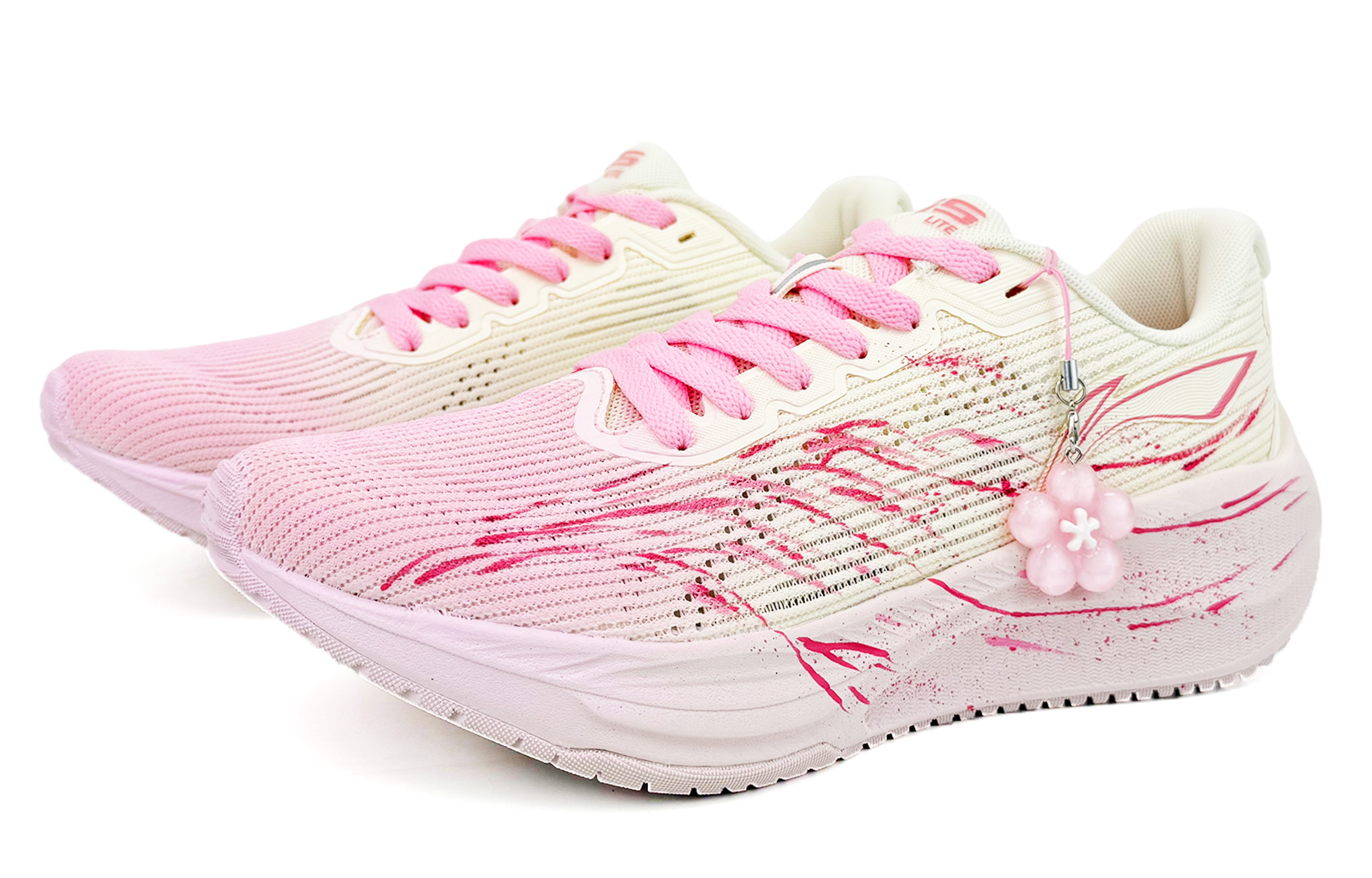 Li Ning Version 2.0 Cushioning Abrasion Resistant Cushioning, Wear Resistant Low top Casual Running Shoes Women’s Pink