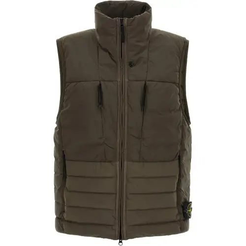 STONE ISLAND Vest Men's Khaki Green