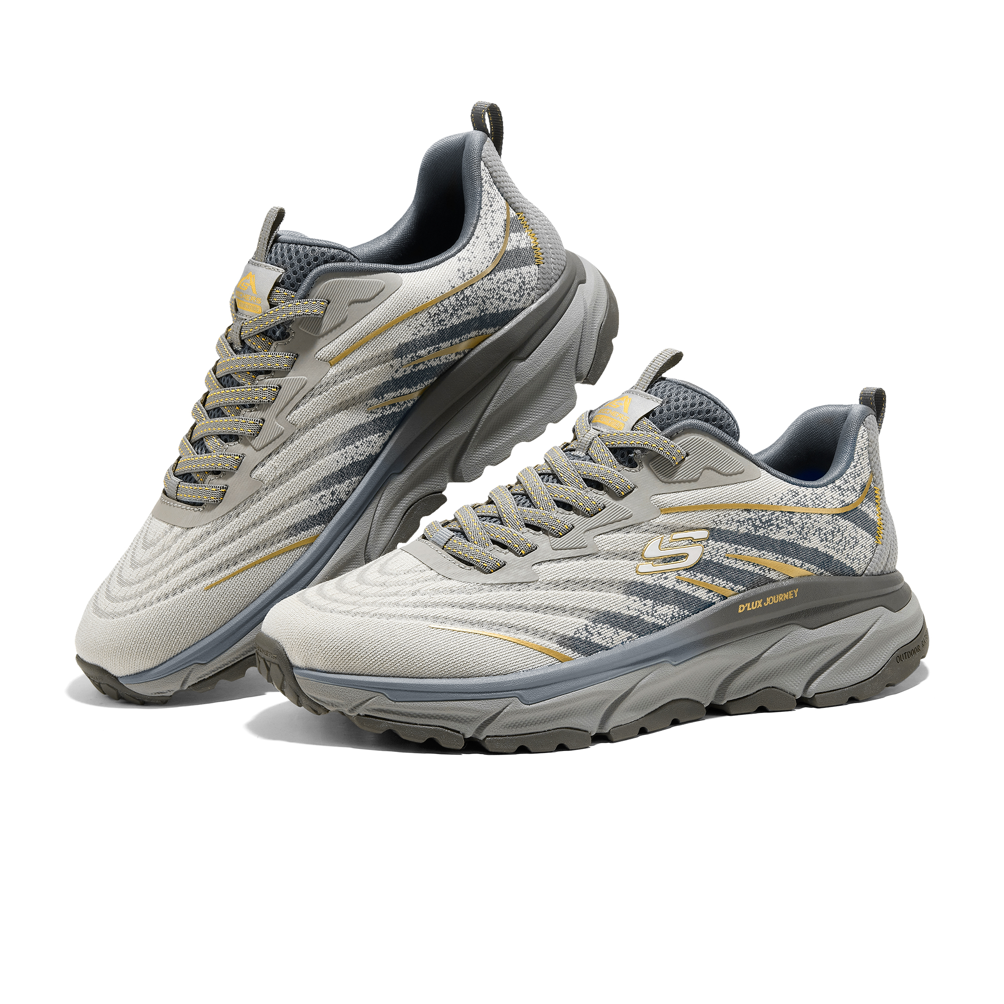 Skechers D’LUX JOURNEY Abrasion Resistant Low top Outdoor Shoes Men’s Gray