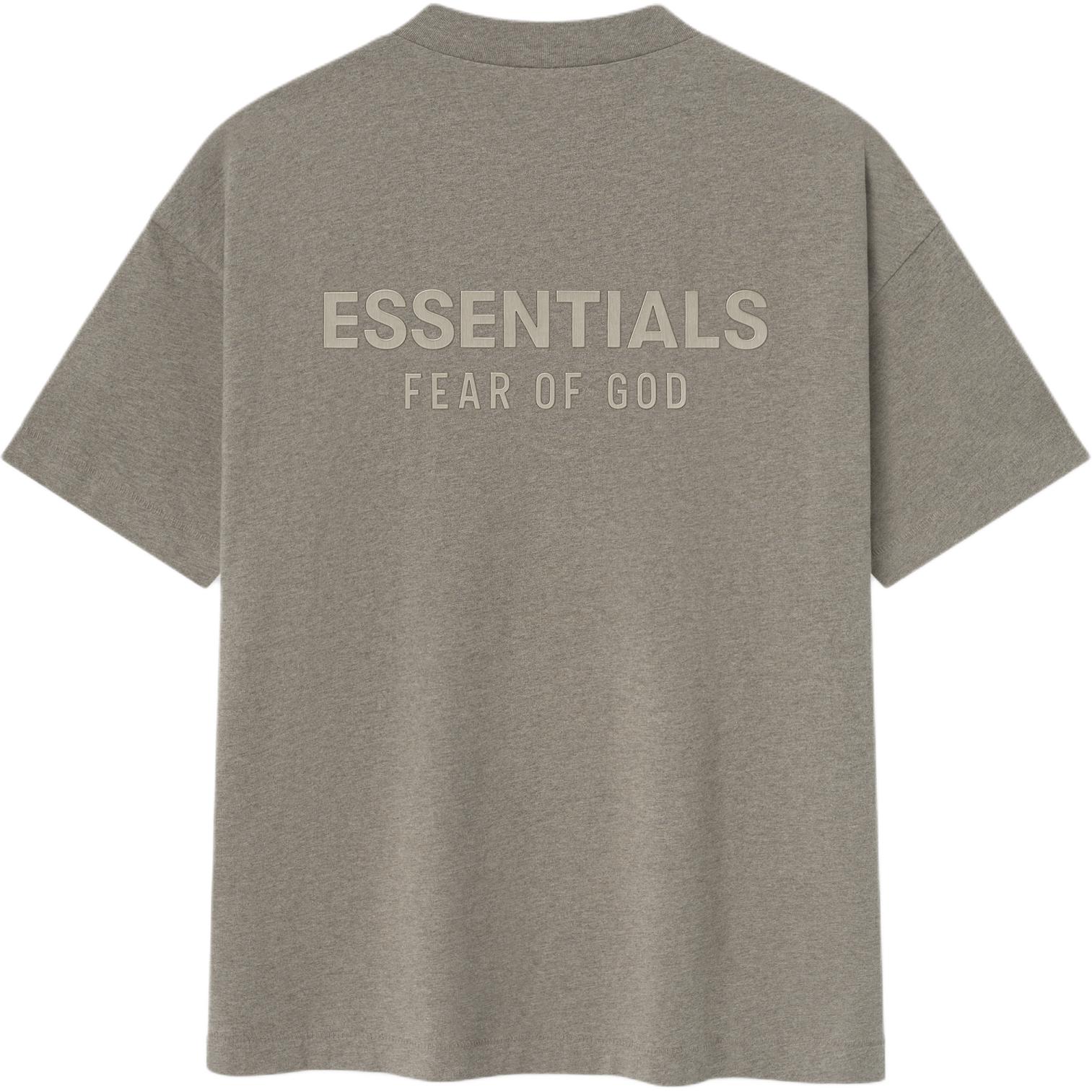 Мужская футболка Fear of God Essentials (бежевая)