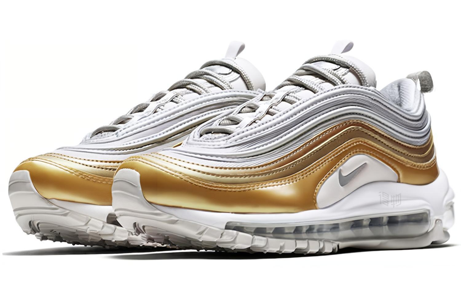 Женские кроссовки Nike Air Max 97 (белый и золотой) — Белый / золотой — фото 2