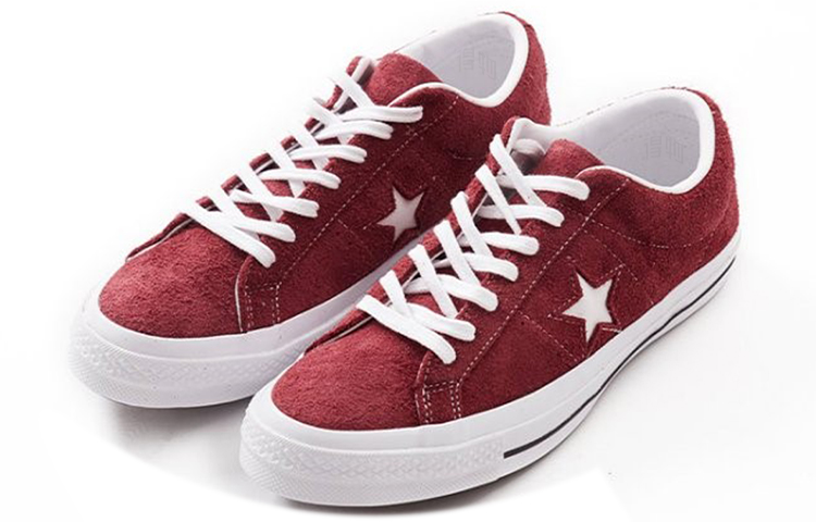 Кеды Converse One Star ox (бордовые) — фото 2
