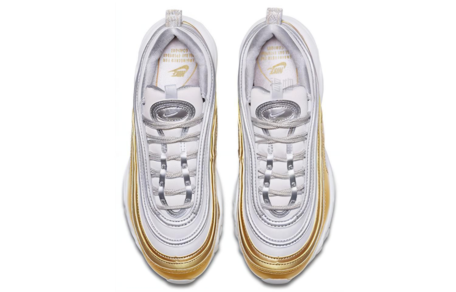 Женские кроссовки Nike Air Max 97 (белый и золотой) — Белый / золотой — фото 3