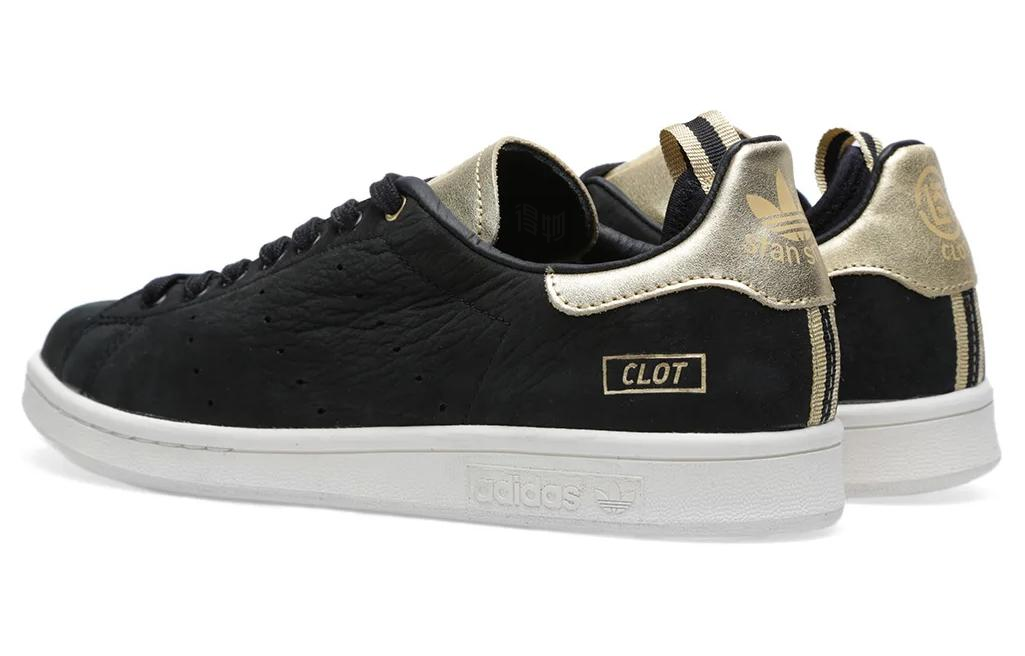 Кеды adidas originals x CLOT STAN SMITH (черно-золотые) — 黑/白/金属黄金 — фото 2