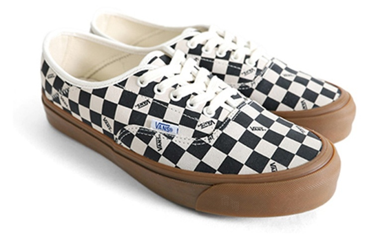 Кеды Vans Style 43 LX (черно-бело-коричневые) — фото 3
