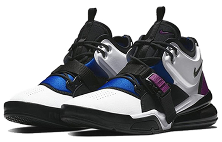 Мужские кроссовки Nike Air Force 270 (черно-бело-фиолетовые) — фото 3