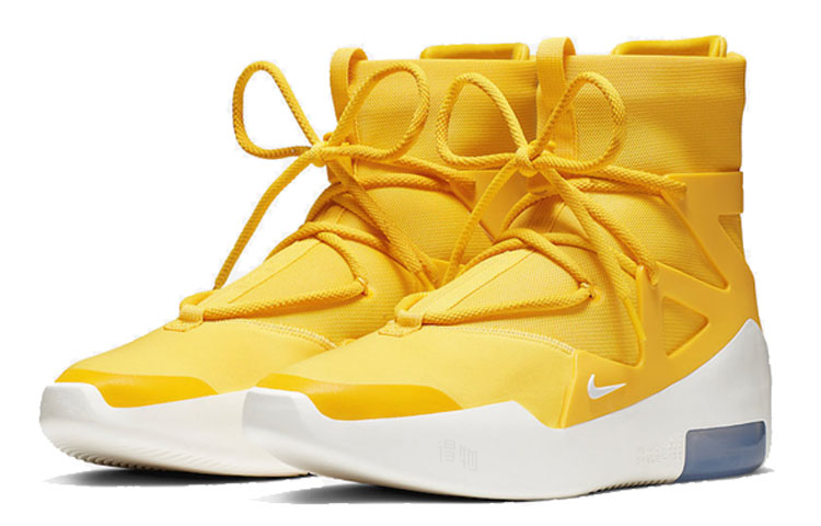 Мужские кроссовки Nike × Fear of God Air Fear of God 1 amarillo fog (желто-белые) — Жёлтый / белый — фото 3