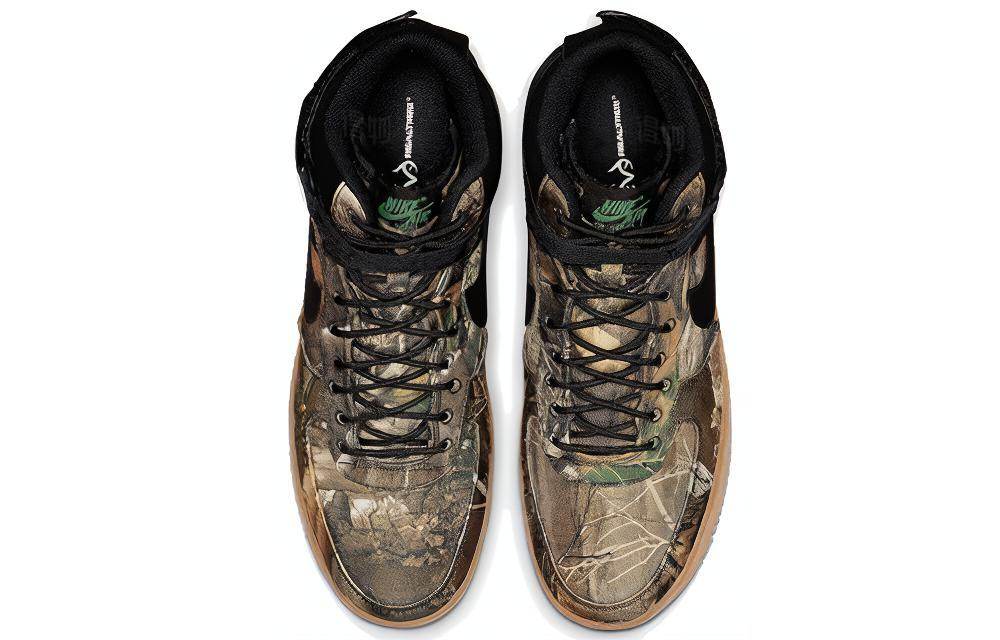 Мужские кроссовки Nike Air Force 1 Realtree Camo (черный / коричневый) — Чёрный / коричневый — фото 4