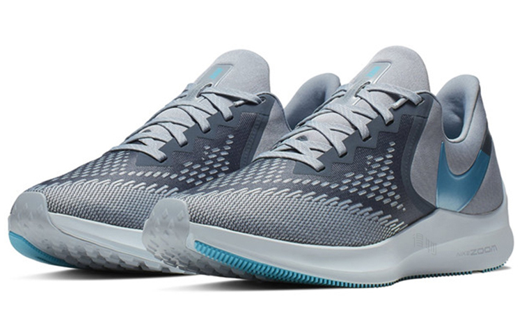 Кроссовки Nike Zoom Winflo 6 (серо-синий) — Серыйсиний — фото 2