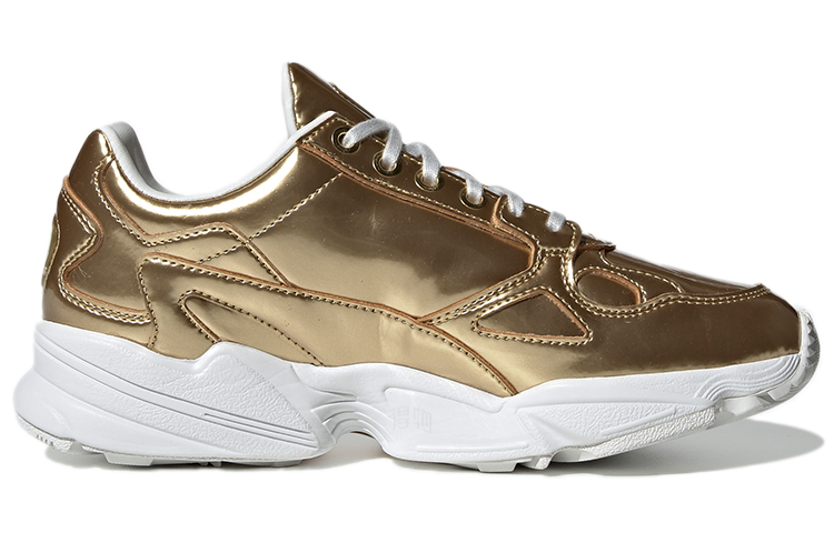 Женские кроссовки adidas originals Falcon PU (золотой) — фото 2