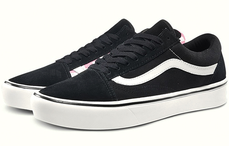 Кеды Vans Old Skool (черно-розовые) — фото 2