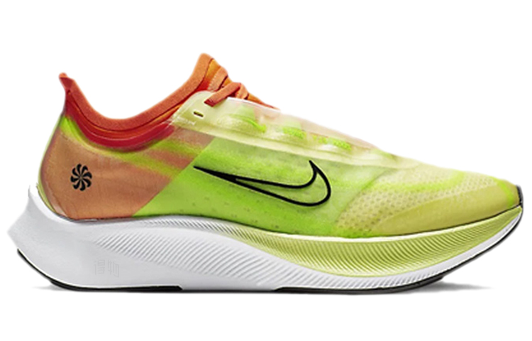 Женские кроссовки Nike Zoom Fly 3 (красно-зеленые) — Красный / зелёный — фото 2