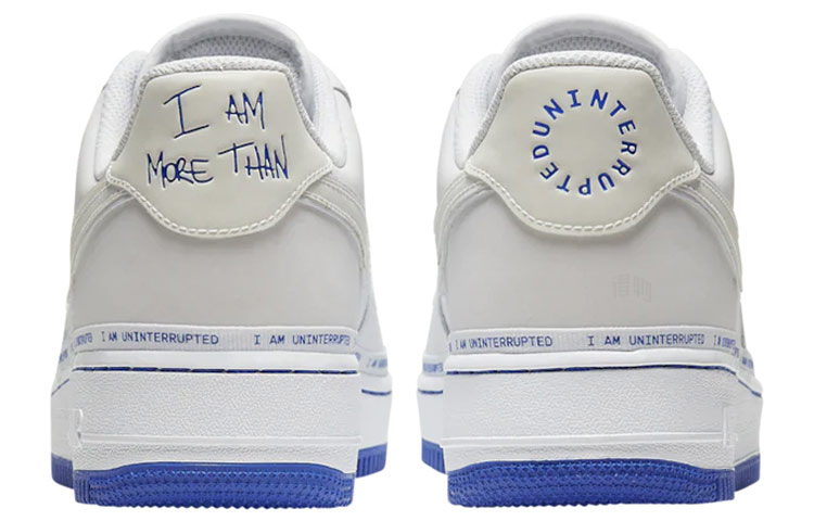 Унисекс кеды Nike Air Force 1 07 More Than QS (бело-синие) — Белый / синий — фото 4