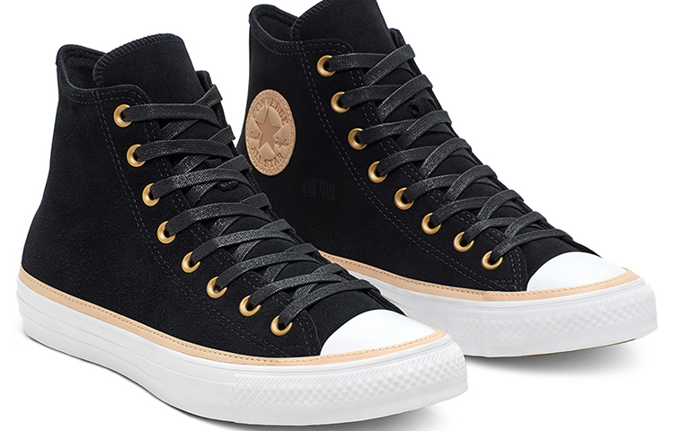 Кеды Converse Chuck Taylor All Star Vachetta Leather Trim (черно-белые) — фото 3
