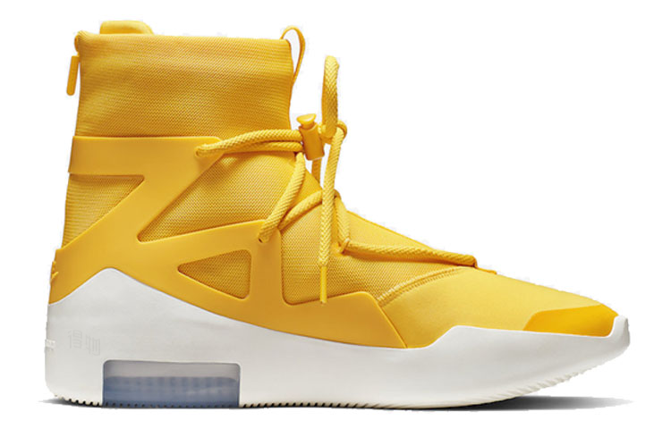 Мужские кроссовки Nike × Fear of God Air Fear of God 1 amarillo fog (желто-белые) — Жёлтый / белый — фото 2