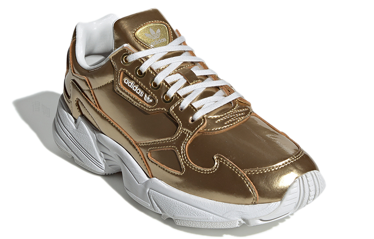 Женские кроссовки adidas originals Falcon PU (золотой) — фото 3