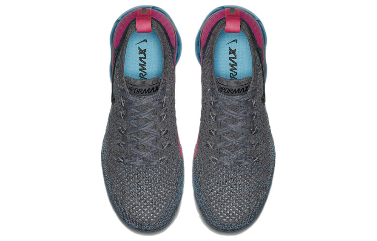 Женские кроссовки Nike VaporMax Flyknit 2 (серыйрозовый) — фото 4