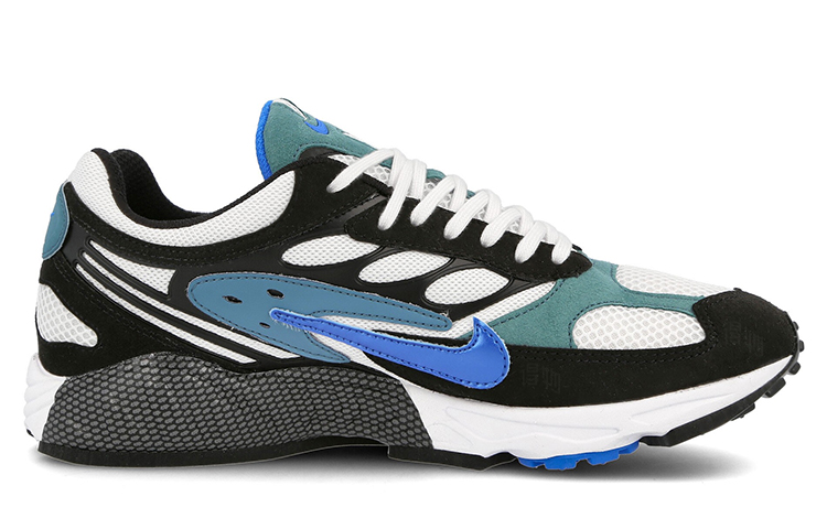Кроссовки Nike Air Ghost Racer (черно-белый с синим) — Чёрныйбелыйсиний — фото 2