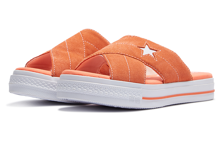 Шлепки Converse One Star (оранжевые) — фото 3