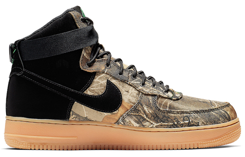 Мужские кроссовки Nike Air Force 1 Realtree Camo (черный / коричневый) — Чёрный / коричневый — фото 2