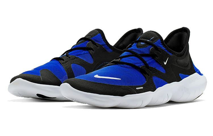 Мужские кроссовки Nike Free RN 5.0 "Racer Blue Black" (сине-черный) — 赛车蓝/白色/黑 — фото 3