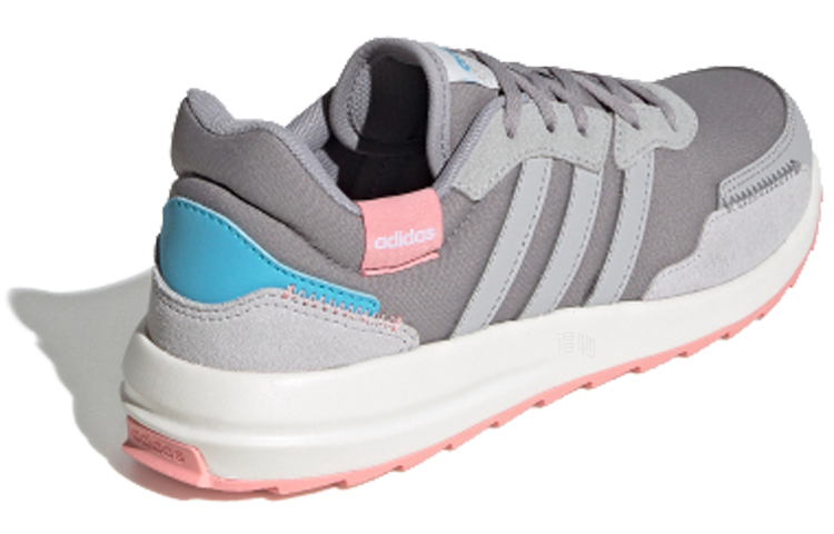 Женские кроссовки adidas neo Retrorun (серый / розовый) — фото 3