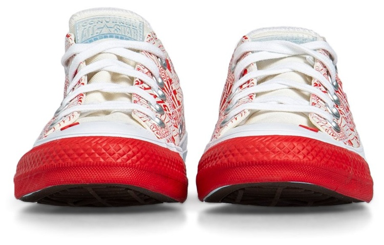 Женские кеды Converse Chuck Taylor All Star (бело-красные) — фото 3