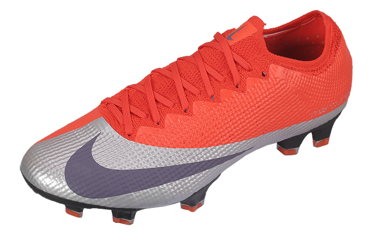 Мужские бутсы Nike Mercurial Vapor 13 Elite FG (оранжевые) — 亮橘/金属银/黑/暗紫 — фото 3