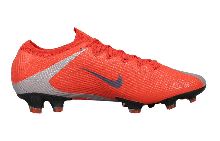 Мужские бутсы Nike Mercurial Vapor 13 Elite FG (оранжевые) — 亮橘/金属银/黑/暗紫 — фото 2