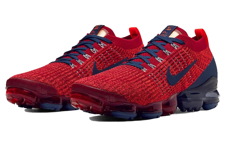 Кроссовки Nike VaporMax Flyknit 3.0 (красно-синие) — фото 3