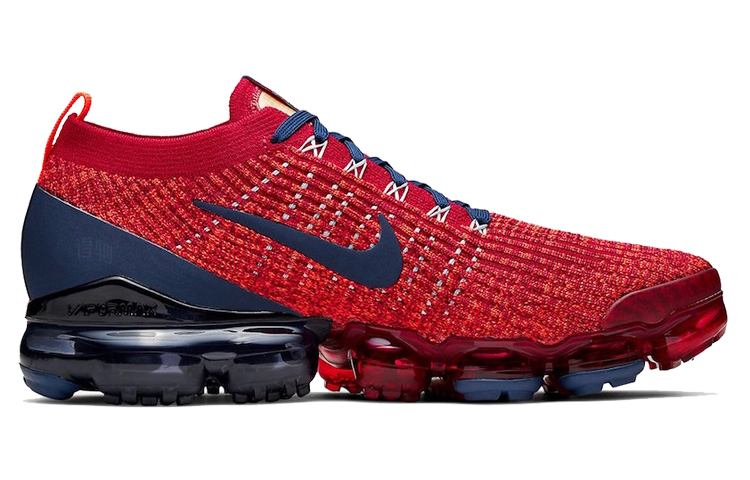 Кроссовки Nike VaporMax Flyknit 3.0 (красно-синие) — фото 2