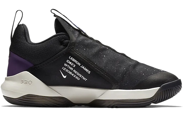 Мужские кроссовки Nike Ambassador 11 (черно-фиолетовые) — 黑/灯草紫 — фото 2