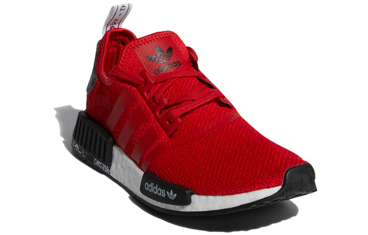 Мужские кроссовки adidas NMD_R1 (красно-черные) — Красный / чёрный — фото 2