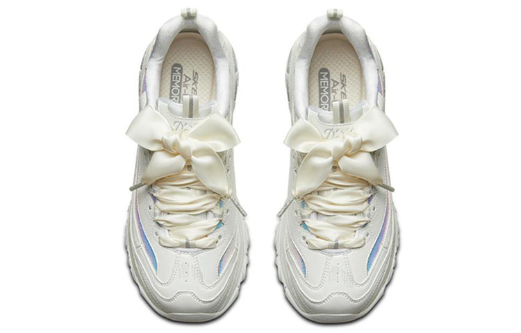Женские кроссовки Skechers D'LITES 1.0 (белые) — фото 3