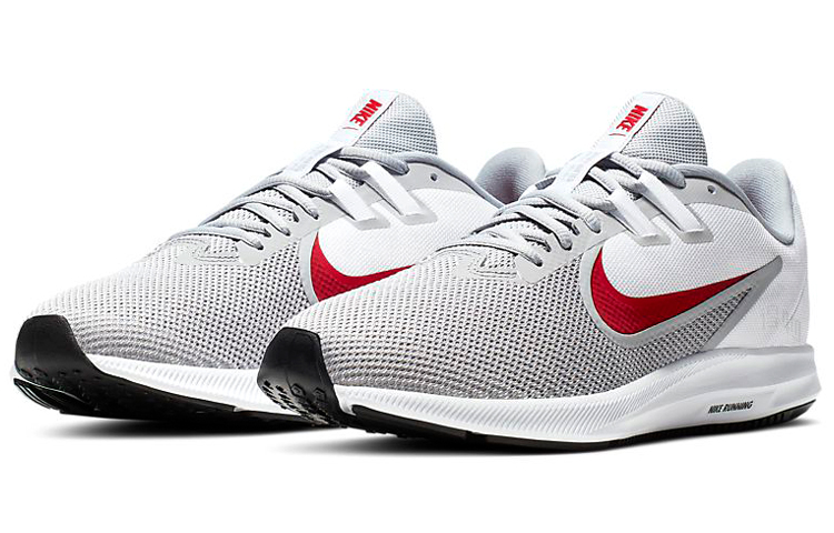 Мужские кроссовки Nike Downshifter 9 (серыйбелыйкрасный) — фото 3
