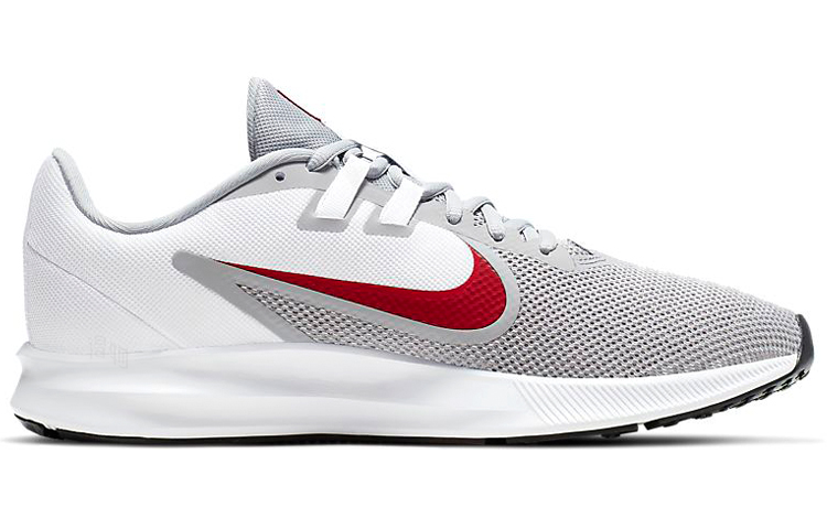 Мужские кроссовки Nike Downshifter 9 (серыйбелыйкрасный) — фото 2